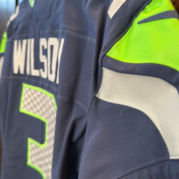 Nike Russell Wilson College Navy Seattle Seahawks Vapor Elite Authentic Jersey - Picture 12 of 13